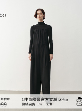 播 bo 商场同款高腰连体裤女春季新款吊带阔腿裤BDS1JD1196