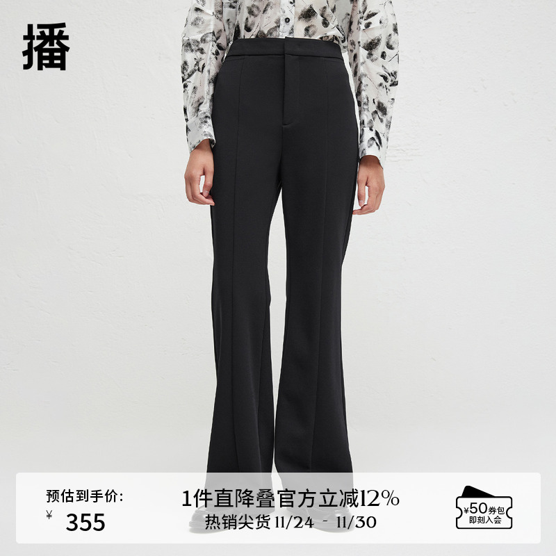 时尚休闲一片式腰头，光泽质感金属拉链