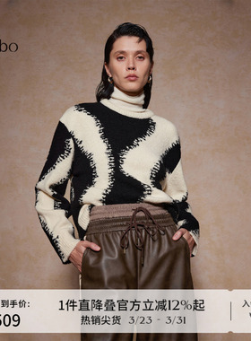 【羊毛】播 bo 商场同款柔软舒适24冬圆领毛衫女BDR4SD2434
