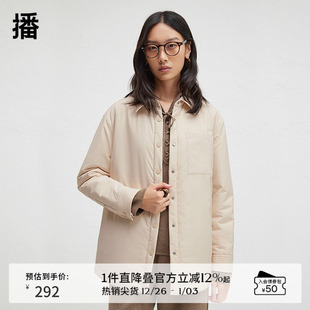 播冬季 休闲宽松棉服外套女轻薄翻领棉衣DDR4PD5070