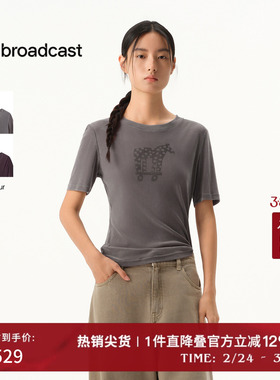 播商场同款小马印花圆领短袖T恤女26春季新款正肩上衣BDT1YD2908