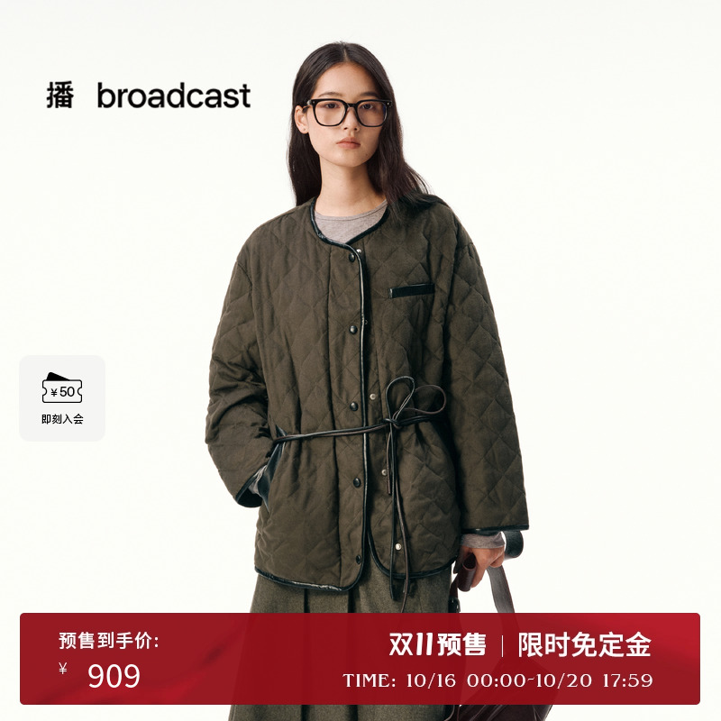 【双11预售】播圆领通勤羽绒服短款女25冬新保暖外套DDS4RD5280