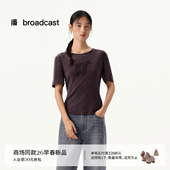 播商场同款 别致上衣BDT1YD2908 新款 小马印花休闲短袖 T恤女26春季