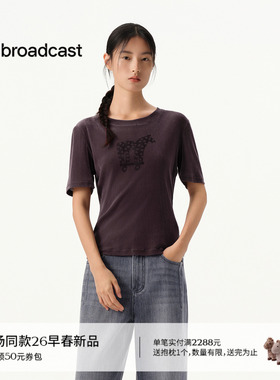 播商场同款小马印花休闲短袖T恤女26春季新款别致上衣BDT1YD2908