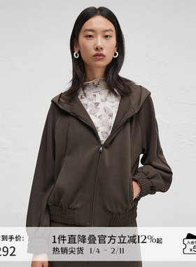 播商场同款时尚连帽领短外套24秋休闲美式轻薄上衣BDR3WD3310