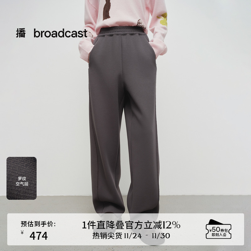 时尚打揽松紧腰，方形圆角滚边贴布口袋