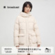 播商场同款 连帽领鹅绒羽绒服女24冬休闲宽松中长款 外套BDR4RD3551