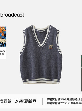 播商场同款艺术家合作系列减龄羊毛针织背心26春新品BDT1SD2836