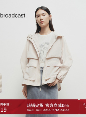 播商场同款连帽工装短外套女春秋新款户外穿搭上衣BDS1WD1162