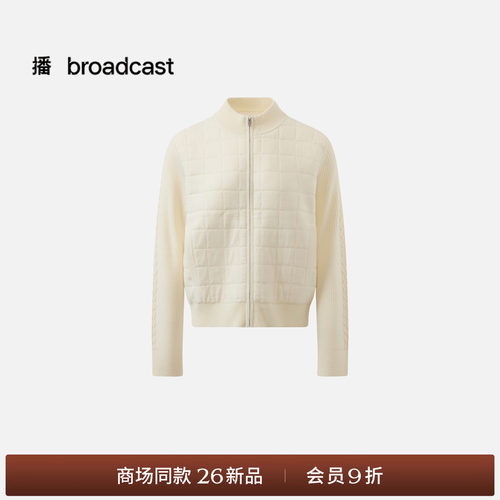 【绵羊毛】【商场同款】播26冬新品半高领拉链针织开衫BDT9UD3656