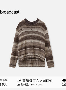 【羊毛】播商场同款松弛随性宽松针织毛衣女25秋冬新款BDS4SD3753