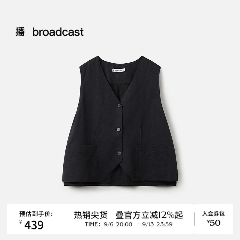 【亚麻】播夏季简约马甲外套女时髦上衣BDS7MD2901