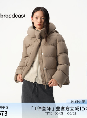 播商场同款连帽龟背羽绒服短款女冬新款抗寒保暖外套BDS4RD3593
