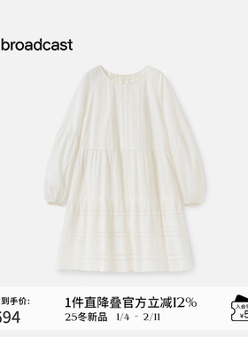 播商场同款长袖圆领娃娃裙女秋季灯笼袖连衣裙DDS3LD5003