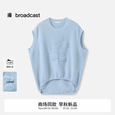 播商场同款迪士尼米奇系列无袖圆领针织衫女25早秋新品BDS3SD3221