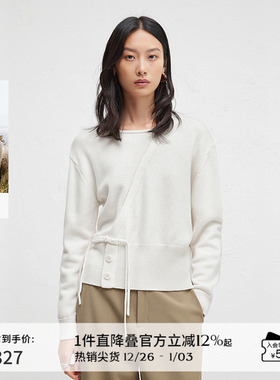 【100%羊毛】播冬季宽松针织衫女气质休闲毛衣DDR4SD5055