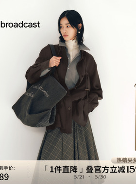 播商场同款休闲宽松短外套女秋季新品立领美式上衣BDS3WD3313