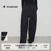 宽松长裤 播商场同款 女春秋新款 休闲裤 BDS1KD1483 防泼水防晒工装