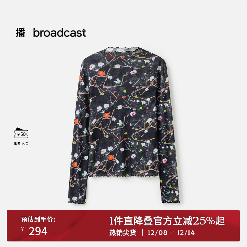 浪漫花边立领，吸睛印花