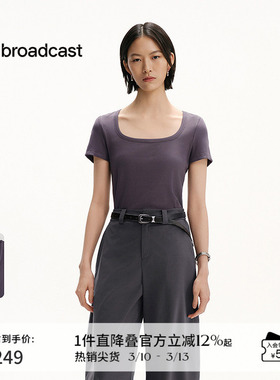 播商场同款修身显瘦美式短袖T恤女春夏洋气上衣BDS2YD2605