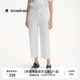 直筒裤 播商场同款 新款 女夏季 BDS2KD2733 白色高腰破洞牛仔裤
