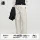 天丝棉 播商场同款 垂感休闲裤 女24秋白色直筒裤 BDR3KD3270