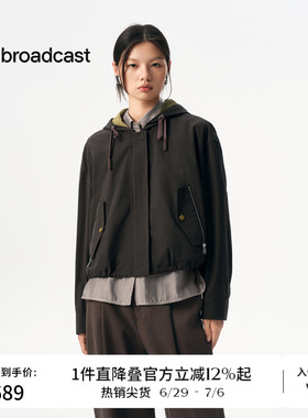 播商场同款美式休闲短外套女秋季新品复古宽松上衣女BDS3WD3069