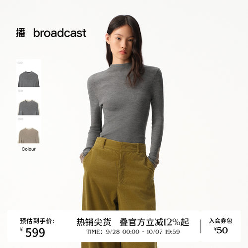 半高领套头