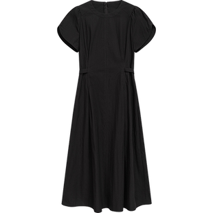 播黑色连衣裙女商场同款夏季收腰显瘦山本裙罩衫裙子BDR1LD0152