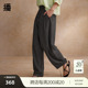 裤 女2024春夏新款 通勤时尚 播阔腿西装 高级感直筒裤 子DDR2KD5770
