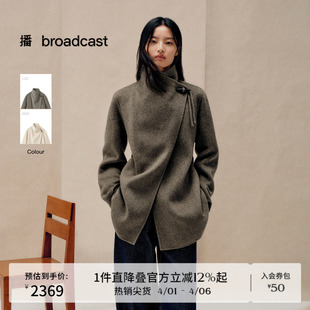 羊毛呢外套女秋冬新款 BDS4AD3642 优雅复古高腰短款 播商场同款