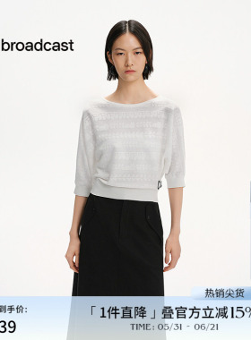 播商场同款休闲宽松薄款提花针织衫女夏新款BDS2SD2353