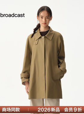 【商场同款】播26秋新品中长款风衣女轻熟风通勤外套BDT3FD3415