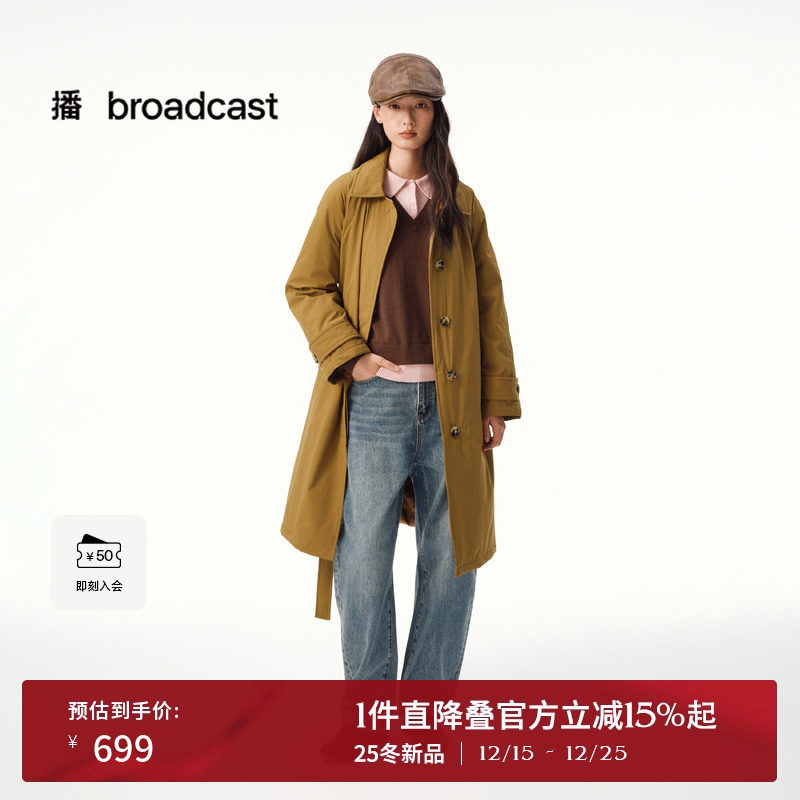 衬衫翻领中长款