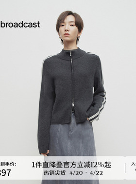 播商场同款半高领运动风拉链针织开衫女春BDS1UD12661