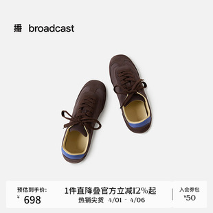 平底鞋 播复古德训鞋 BPS3XD8019 显瘦休闲鞋 新款 女鞋 26春季