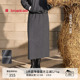 播灰色倪妮同款 直筒半身裙女25春秋新款 慵懒风淡人裙子BDS1BD1103