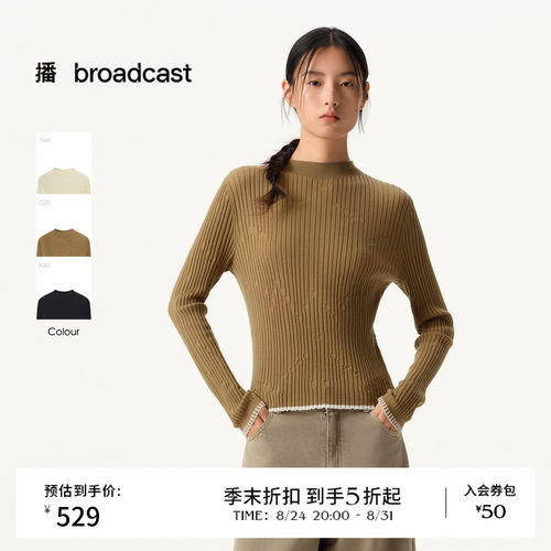 【100%羊毛】商场同款播26春夏修身毛衣半高领针织衫BDT1SD1411