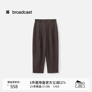 通勤气质长裤 播商场同款 新款 女25秋季 BDS3KD3062 显瘦休闲裤