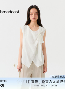 播不对称百搭通勤无袖衬衫女26夏季新款气质小衫DDT2HD5612