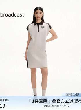 播商场同款polo领T恤连衣裙女夏季新款宽松直筒长裙BDS2LD2451