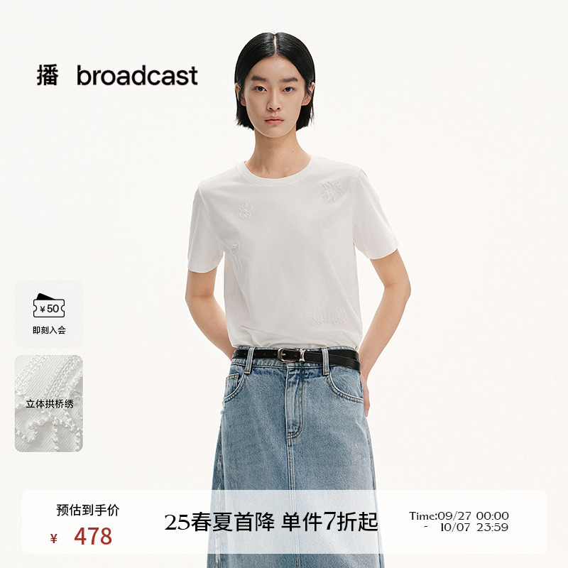 播商场同款LISA LARSON联名航海短袖T恤女25夏季新款BDS2YD2528