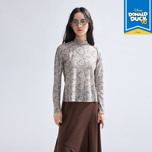 播商场同款唐老鸭系列2024新款修身长袖T恤内搭上衣BDR1YD0220