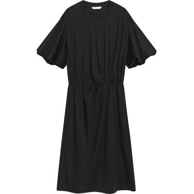 播优雅黑色法式连衣裙女夏季收腰通勤气质长裙DDR2LD5689