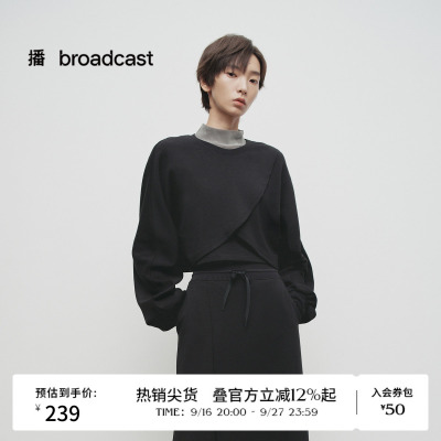 播春季法式不规则卫衣女设计感显瘦上衣BDS1VD0506