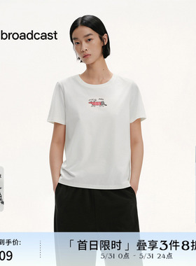 播商场同款休闲宽松短袖T恤女春夏气质通勤上衣BDS2YD2503