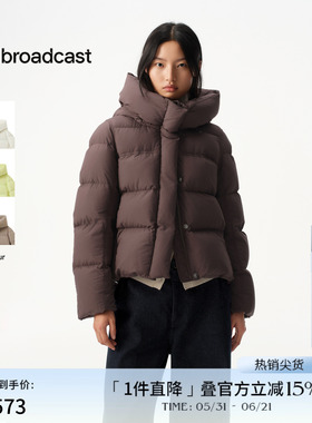 播商场同款通勤连帽龟背羽绒服短款女冬新款保暖外套BDS4RD3593
