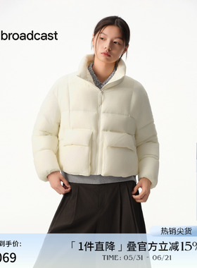 播商场同款宽松短款龟背羽绒服女秋冬新款保暖面包服BDS4RD3585