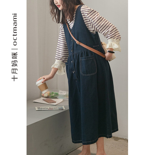 连衣裙孕妇十月妈咪复古