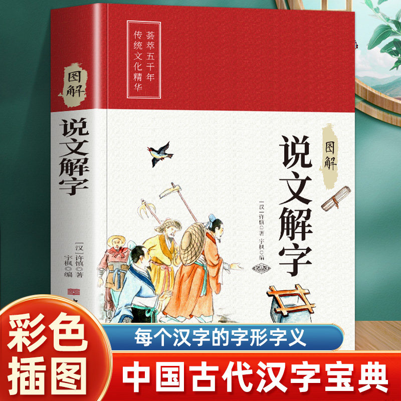 图解说文解字 中国古代汉字宝典 每个汉字的字形字义青少年课外书 全世界第一部字典荟萃中华上下五千年传统文化精华国学经典